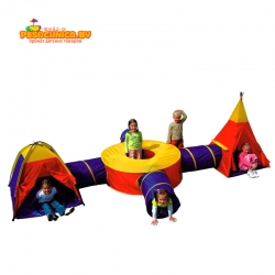 Палатка детская Игровой центр 8905 с тремя тоннелями